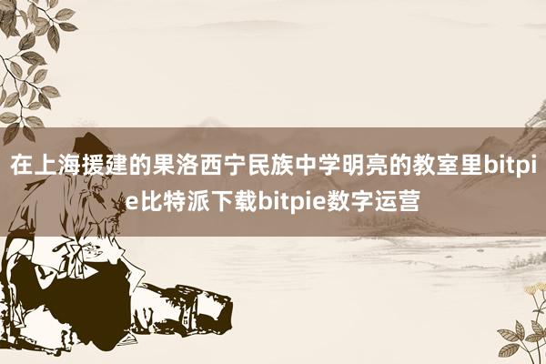 在上海援建的果洛西宁民族中学明亮的教室里bitpie比特派下载bitpie数字运营