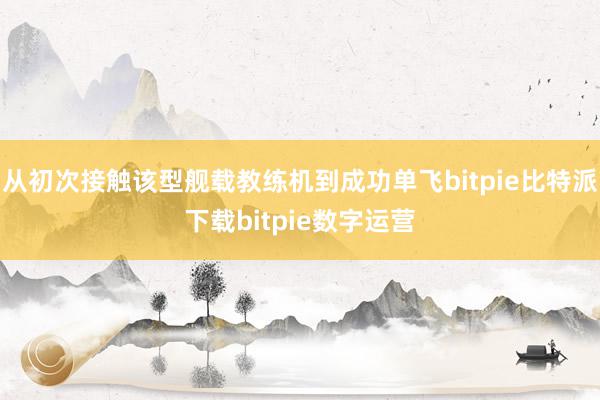   从初次接触该型舰载教练机到成功单飞bitpie比特派下载bitpie数字运营