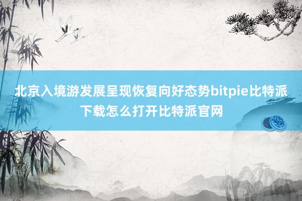 北京入境游发展呈现恢复向好态势bitpie比特派下载怎么打开比特派官网