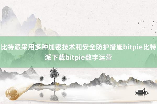   比特派采用多种加密技术和安全防护措施bitpie比特派下载bitpie数字运营