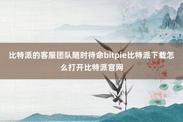   比特派的客服团队随时待命bitpie比特派下载怎么打开比特派官网