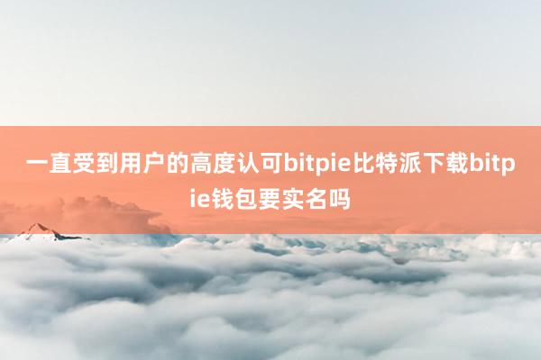   一直受到用户的高度认可bitpie比特派下载bitpie钱包要实名吗