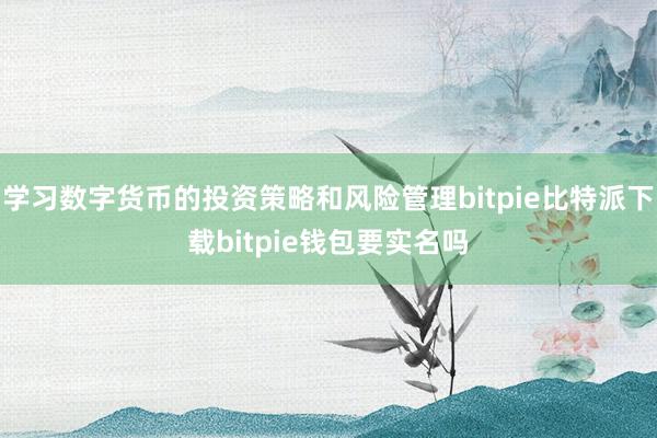   学习数字货币的投资策略和风险管理bitpie比特派下载bitpie钱包要实名吗