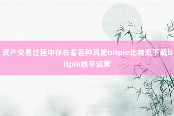   资产交易过程中存在着各种风险bitpie比特派下载bitpie数字运营