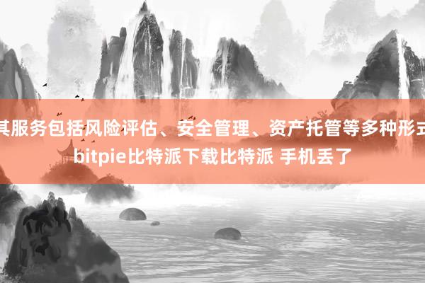 其服务包括风险评估、安全管理、资产托管等多种形式bitpie比特派下载比特派 手机丢了