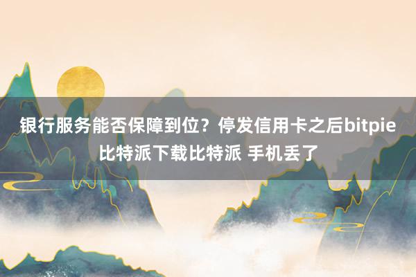   银行服务能否保障到位？停发信用卡之后bitpie比特派下载比特派 手机丢了