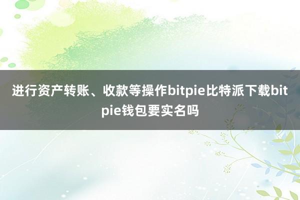 进行资产转账、收款等操作bitpie比特派下载bitpie钱包要实名吗