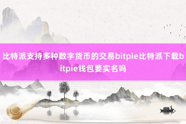 比特派支持多种数字货币的交易bitpie比特派下载bitpie钱包要实名吗