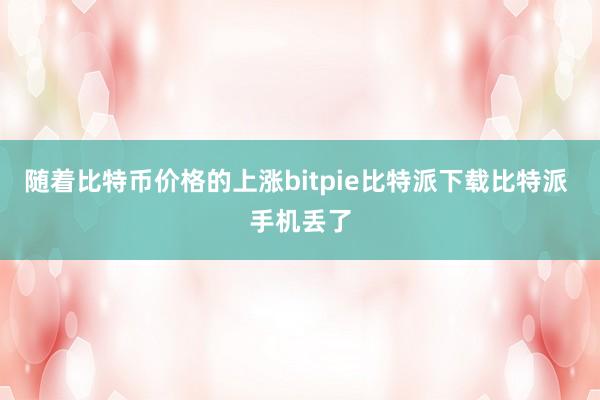 随着比特币价格的上涨bitpie比特派下载比特派 手机丢了