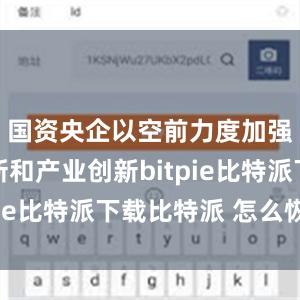   国资央企以空前力度加强科技创新和产业创新bitpie比特派下载比特派 怎么恢复