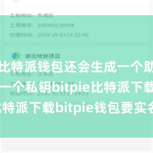   比特派钱包还会生成一个助记词和一个私钥bitpie比特派下载bitpie钱包要实名吗