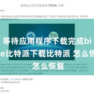 等待应用程序下载完成bitpie比特派下载比特派 怎么恢复