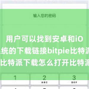 用户可以找到安卓和iOS手机系统的下载链接bitpie比特派下载怎么打开比特派官网