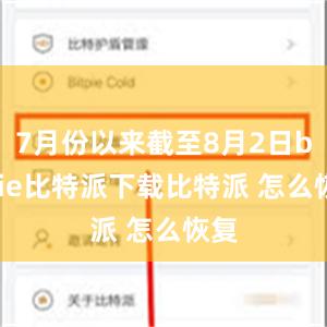   7月份以来截至8月2日bitpie比特派下载比特派 怎么恢复