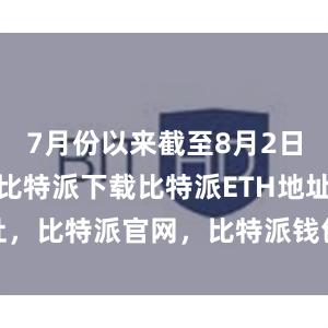   7月份以来截至8月2日bitpie比特派下载比特派ETH地址，比特派官网，比特派钱包，比特派下载