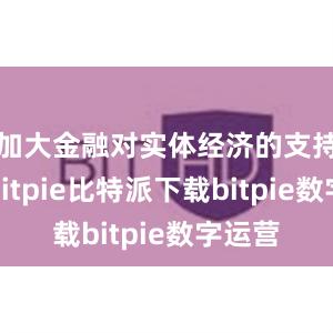 加大金融对实体经济的支持力度bitpie比特派下载bitpie数字运营