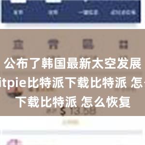   公布了韩国最新太空发展计划bitpie比特派下载比特派 怎么恢复