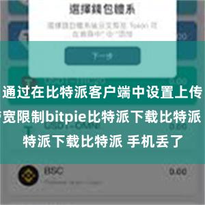 通过在比特派客户端中设置上传和下载带宽限制bitpie比特派下载比特派 手机丢了